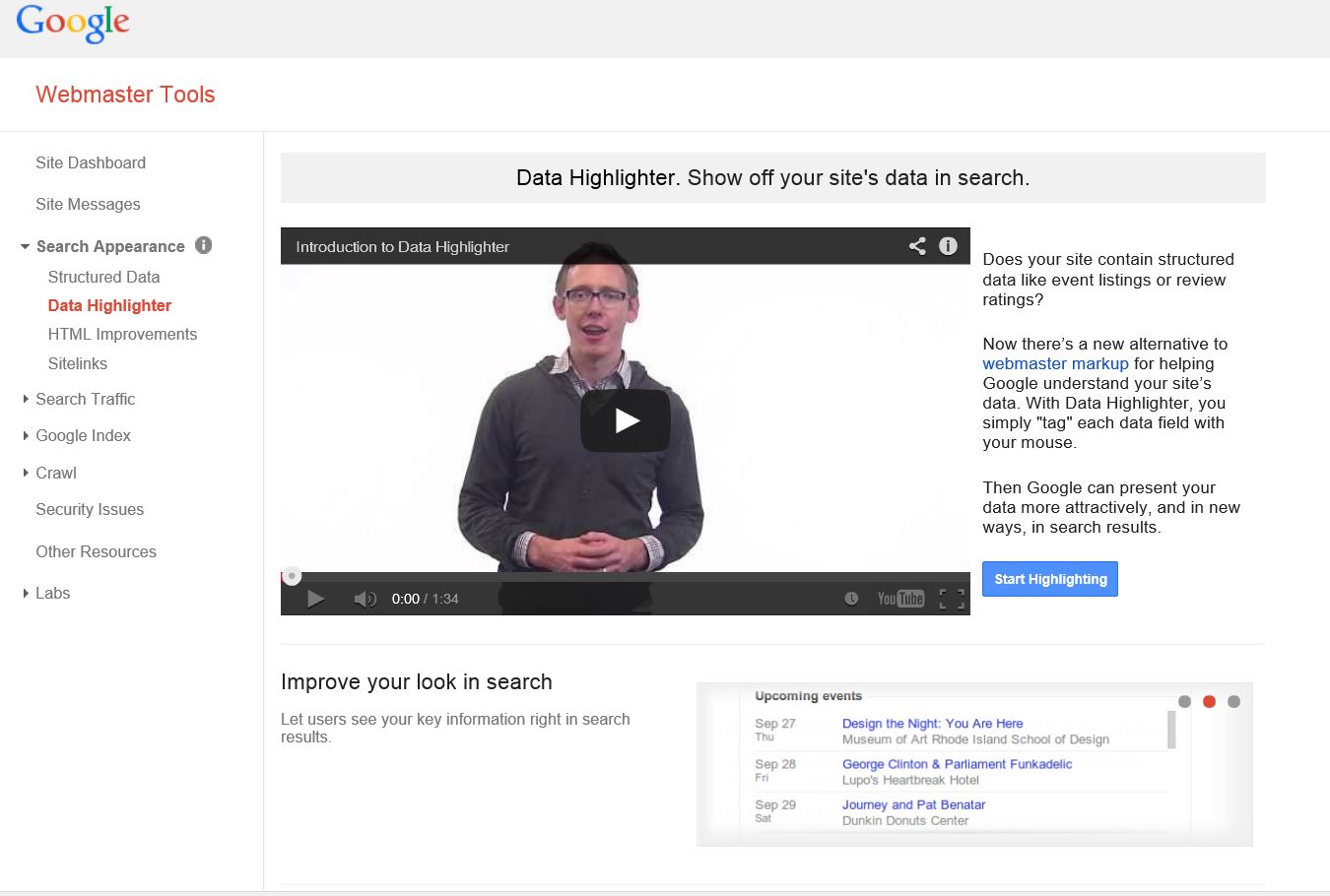 Improve your site in search