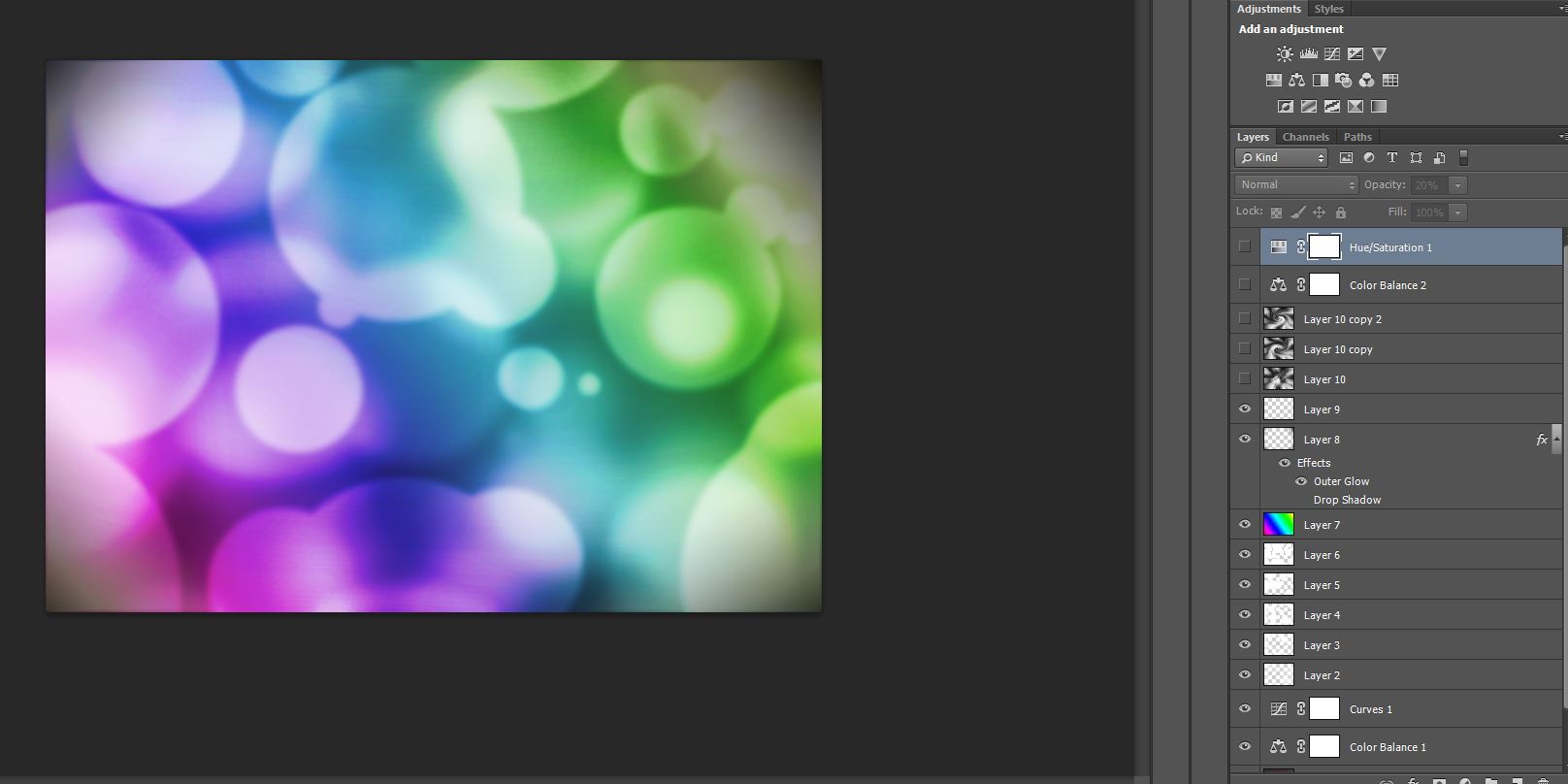Finished Bokeh Effect