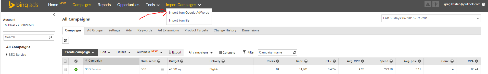 How to Import Your Google AdWords Account into Bing Ads