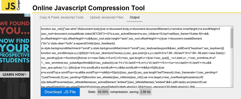 Minified JavaScript Tutorial