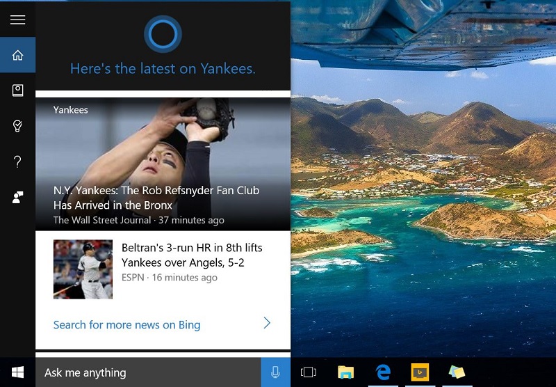Cortana Windows 10 My Notebook