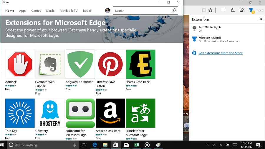 ms edge extensions