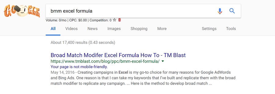 Google Saying Nobody Searches for this Term